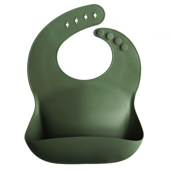 Mushie - Silicon bib - Forrest green