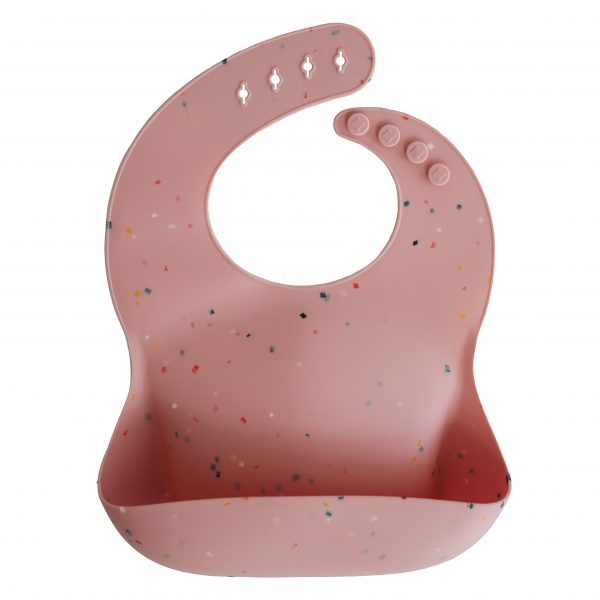 Mushie - Silicon bib - Peach Terrazzo