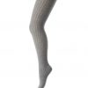 Cotton rib tights - Grey Melange 60