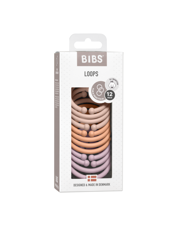 BIBS - Loops 12 pack - Blush/Peach/Dusky Lilac