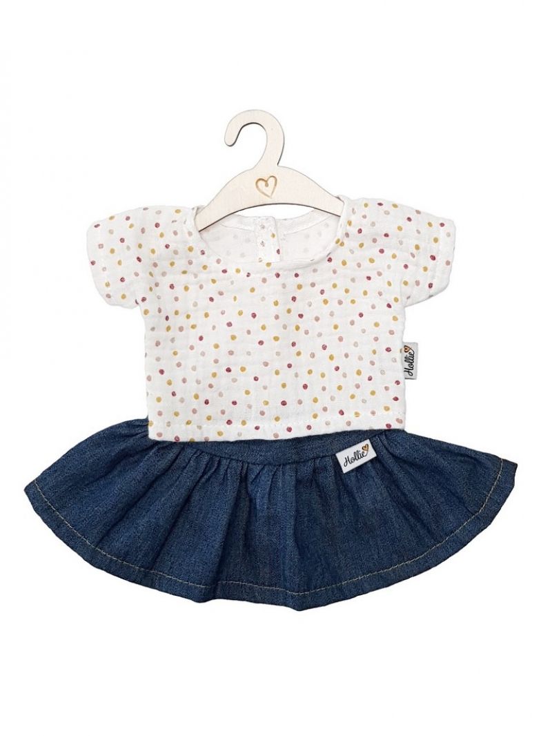 Hollie - Poppenkleertjes (rok) - Jeans sweet dots