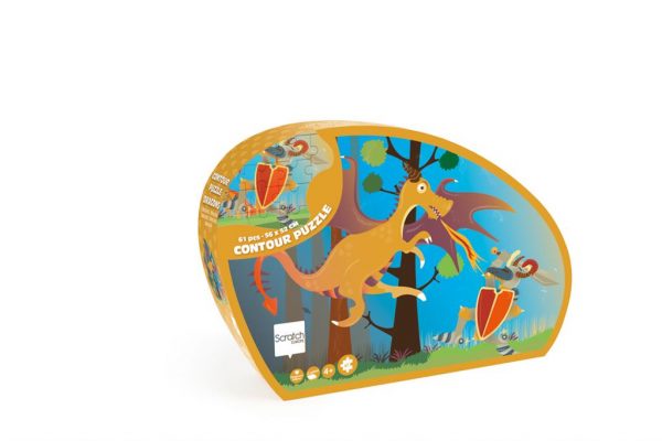 Contour Puzzel - Draak 61 stukjes