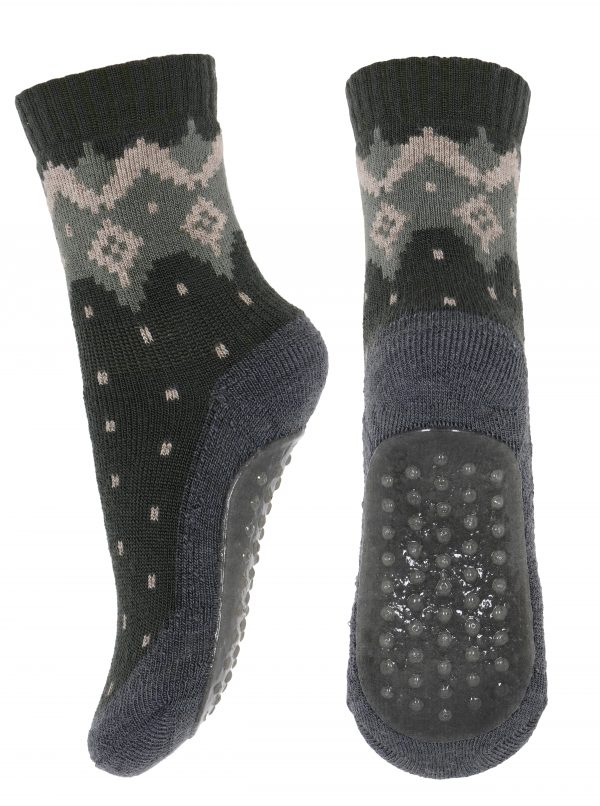 MP Denmark - Sigge socks with anti-slip - Dusty Ivy 19-21