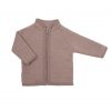 Smallstuff - Cardigan wool w. zipper - Soft Powder Melange 68-74