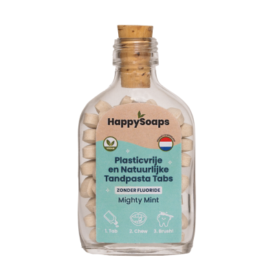 Happy Soaps - Tandpasta Tabs - Met Fluoride - Mighty Mint