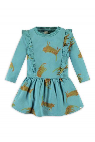 The New Chapter - Longsleeve Dress with Wild Panther and Ruffles 92