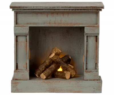 Maileg - Fireplace - Vintage Blue