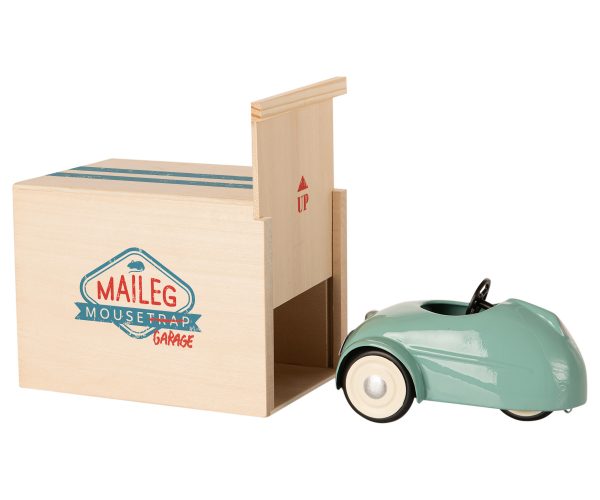 Maileg - Mouse car with Garage - Blue