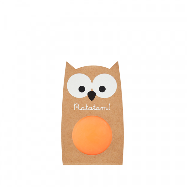 Ratatam - Glow in the Dark - Owl bouncy ball Orange 57mm