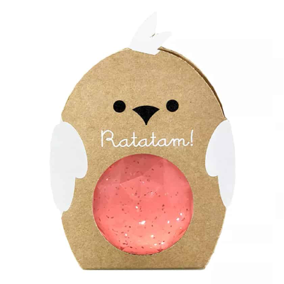 Ratatam - Glitter - Bird bouncy ball Pink 42mm