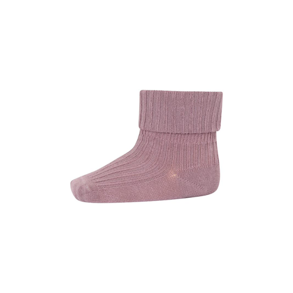 MP Denmark - Cotton rib baby socks - Elderberry 17-18