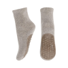MP Denmark - Cotton socks with anti-slip - Light Brown Melange 19-21