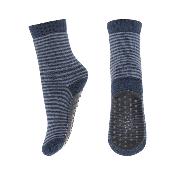 MP Denmark - Vide socks with anti-slip - Dark Denim Melange 22-24