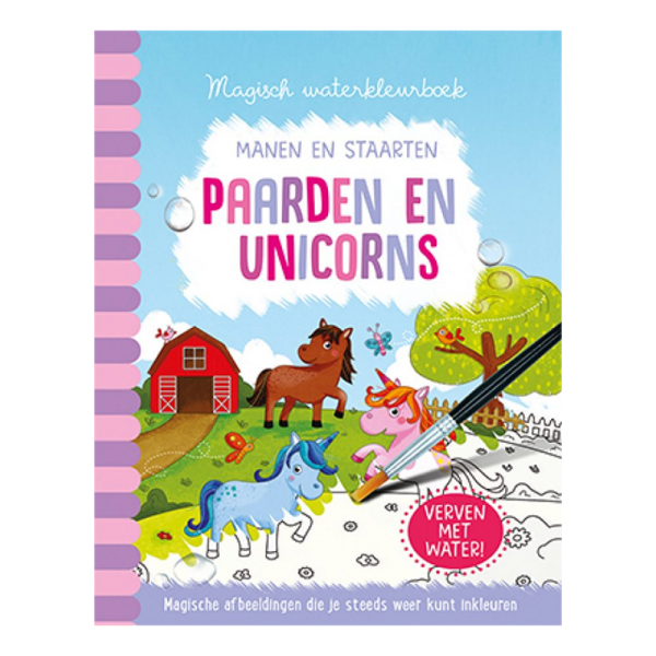 Magisch waterkleurboek - paarden en unicorns