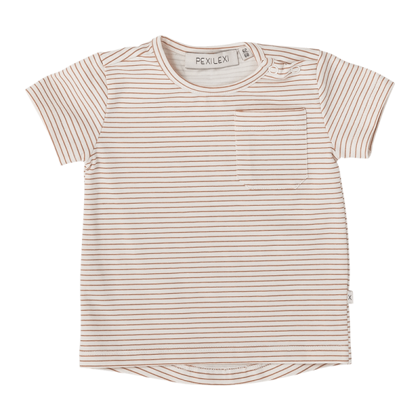 Pexi Lexi - Shirt - Stripes Tawny Brown 50-56