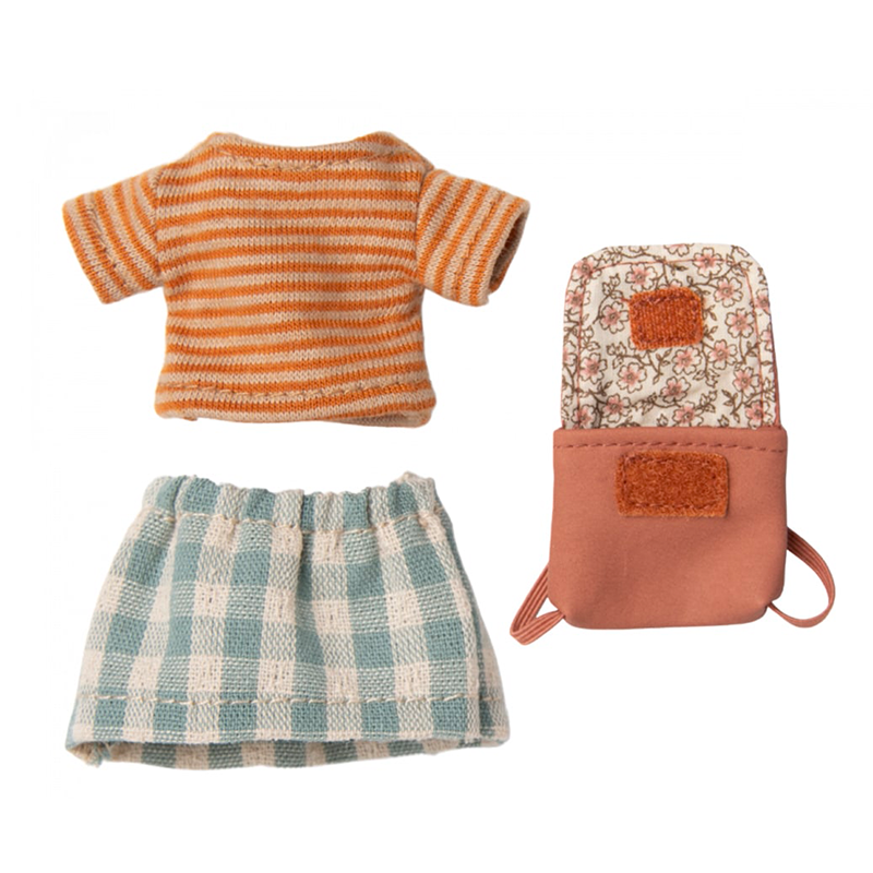 Maileg - Clothes and bag - Big Sister mouse - Old rose