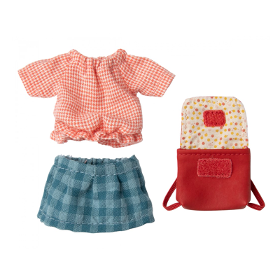 Maileg - Clothes and bag - Big Sister mouse - Red