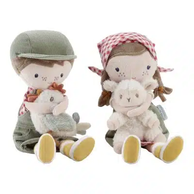 Little Dutch - Knuffelpop Boer Jim met kip 35cm