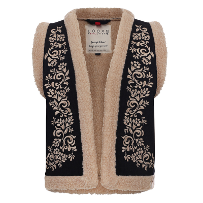 Looxs - embroidery gilet - black 92-98