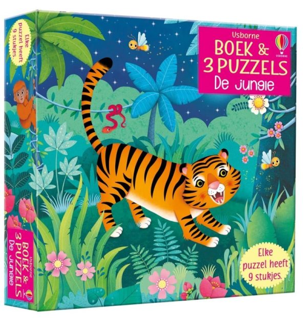 Boek & 3 Puzzels - De Jungle