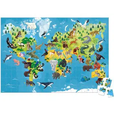 Janod - Educatieve puzzel - Bedreigde diersoorten