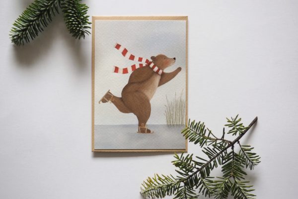 Getekend door Zusje A6 - Beer op schaatsen