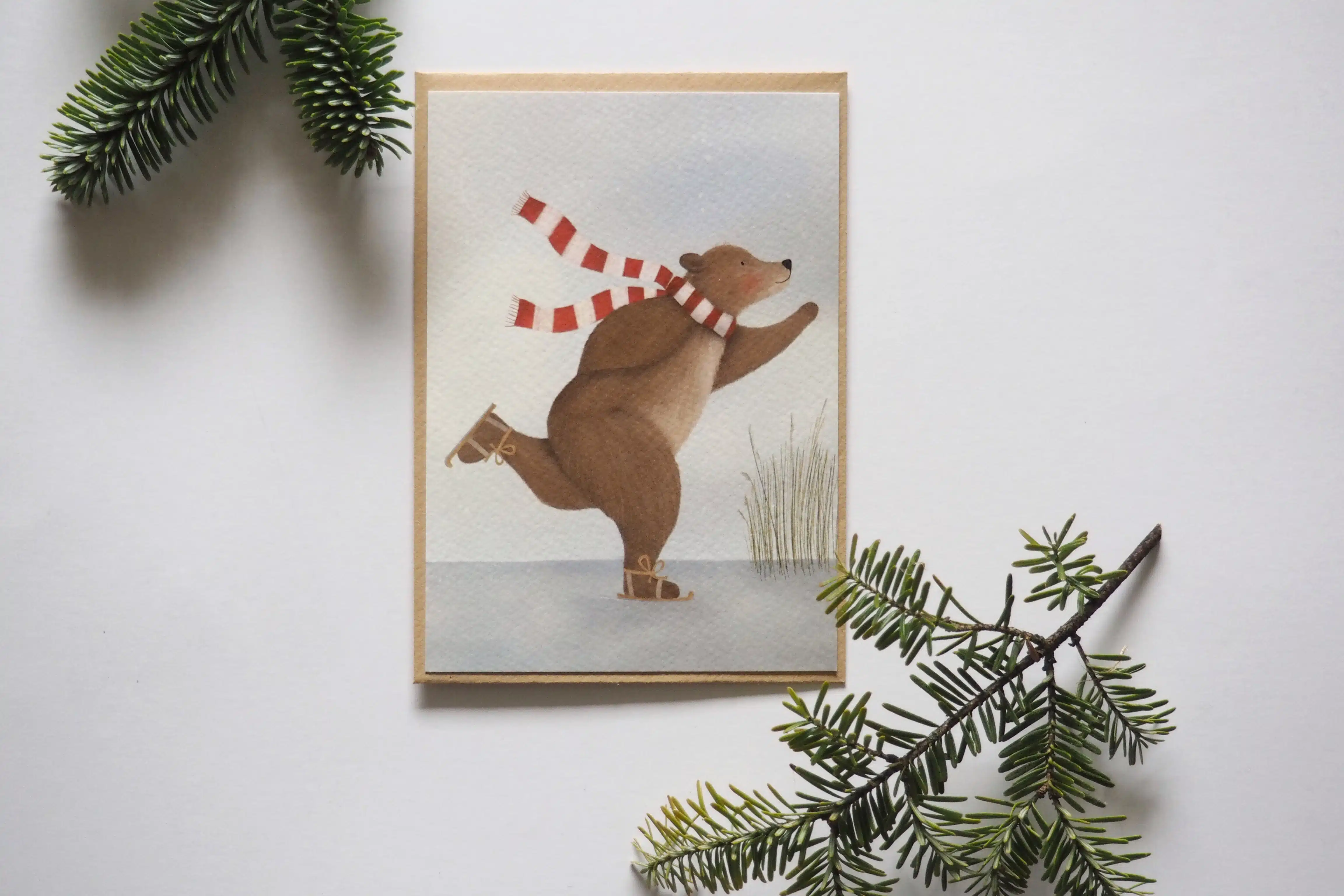 Getekend door Zusje A6 - Beer op schaatsen