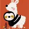 Bora kaart - Sloth Alpaca Hug