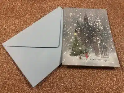 Kerstkaarten set 5 stuks: Sassenpoort in de sneeuw