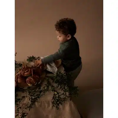 Lil' Atelier - Thor - Loose Pant Grey Melange 56