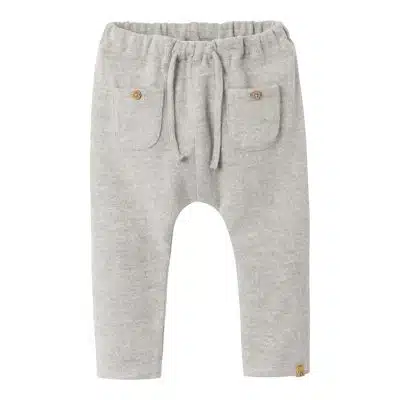 Lil' Atelier - Thor - Loose Pant Grey Melange 56