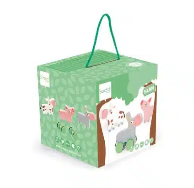 Scratch - Magnetische Boerderijdieren op wielen