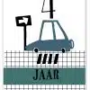 Pepermint kaart - Auto 4 jaar