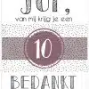 Pepermint kaart - Juf een 10