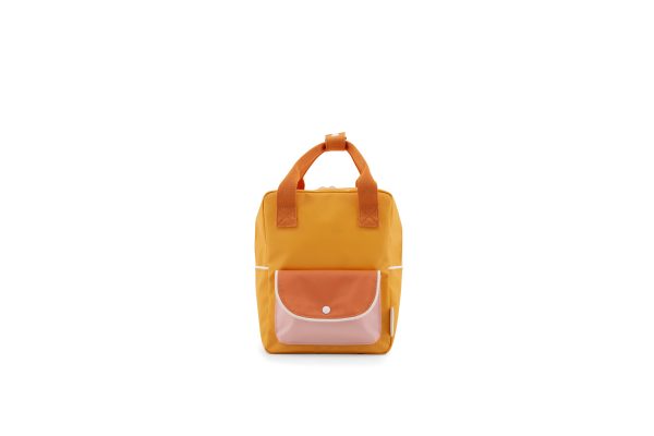 Sticky Lemon Backpack Small - Colourblocking Orange Juice/Plum Purple/Schoolbus Brown