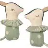 Maileg Bambi Rattle - Dusty Mint