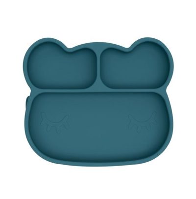 Bord - Bear Sticky Plate - Blue Dusk
