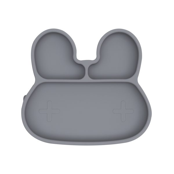 Bord - Bunny Sticky Plate - Grey
