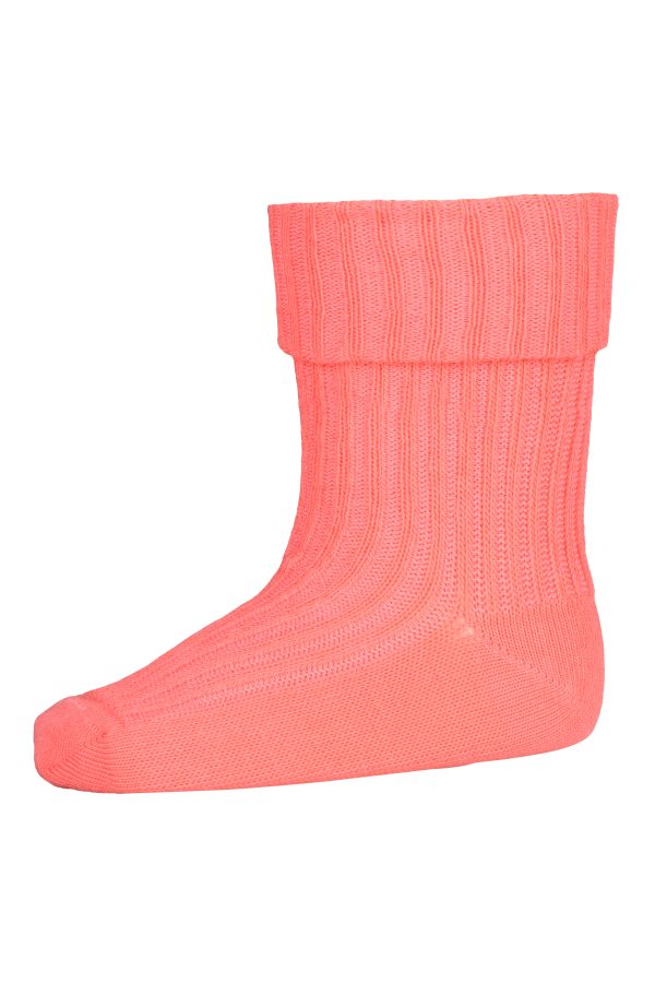 MP cotton rib - baby sok - coral peach - mt 15-16