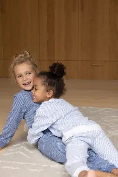 Feetje - Pyjama wafel - Blue melange 92