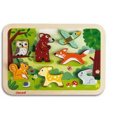 Janod Chunky Puzzel - Bosdieren