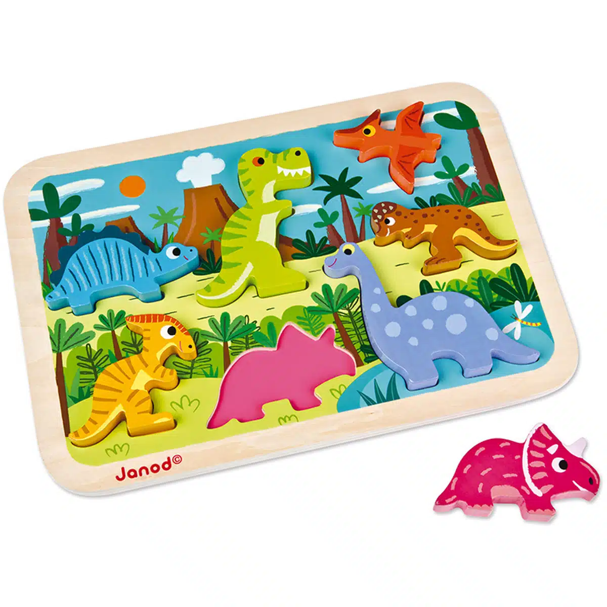 Janod Chunky Puzzel - Dinosaurus