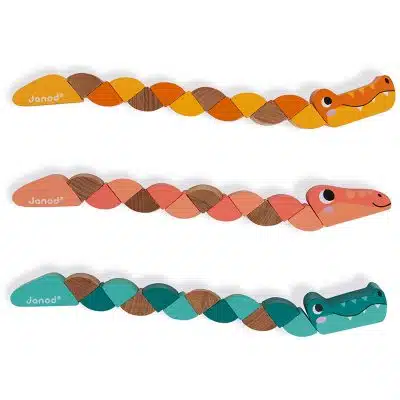 Janod Pocket - Slang en Krokodil Oranje
