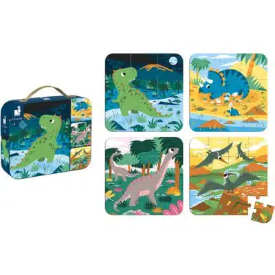 Janod Puzzel - 4 puzzels Dinosaurus