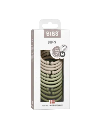 BIBS - Loops 12 pack - Vanilla/Sage/Olive