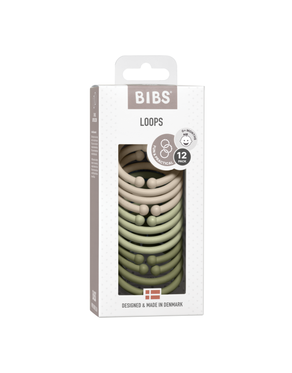 BIBS - Loops 12 pack - Vanilla/Sage/Olive