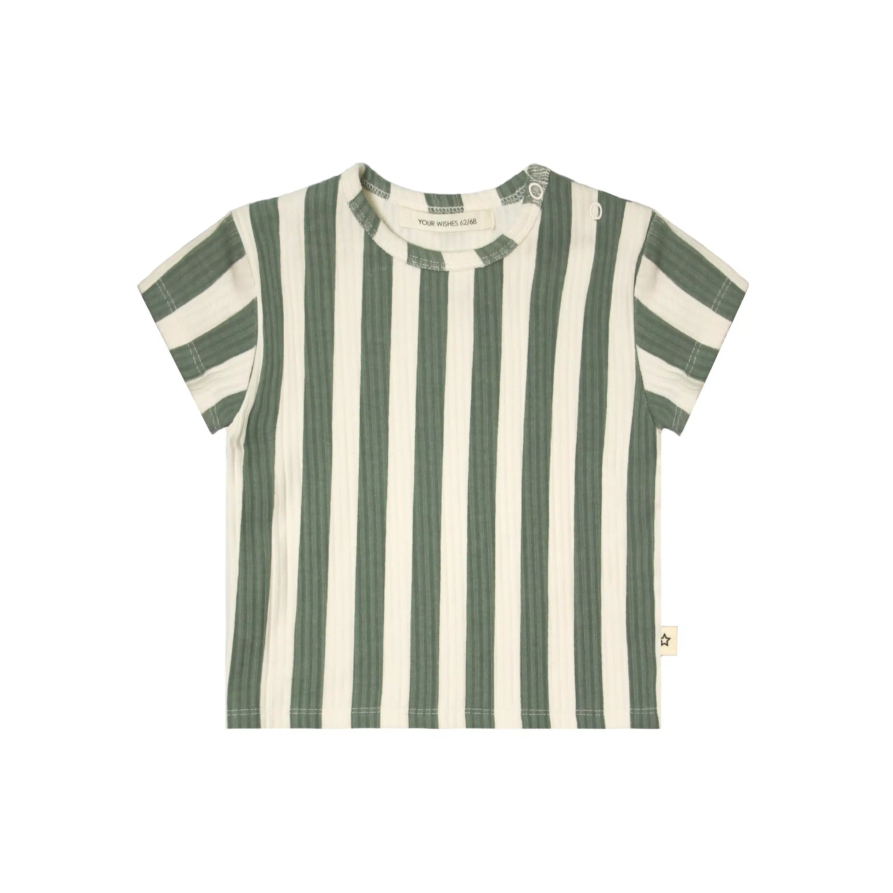 Loose Tee - Bold Stripes Old Green 74/80