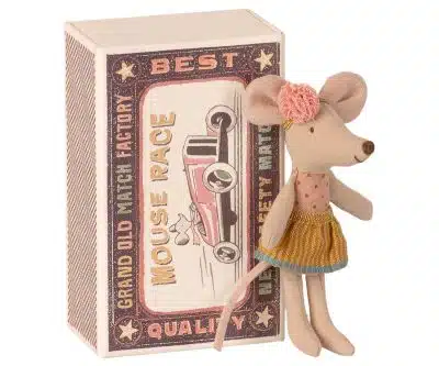 Maileg - Little Sister mouse in matchbox