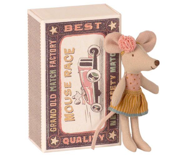 Maileg - Little Sister mouse in matchbox