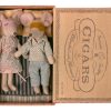 Maileg - Mum & Dad mice in cigarbox